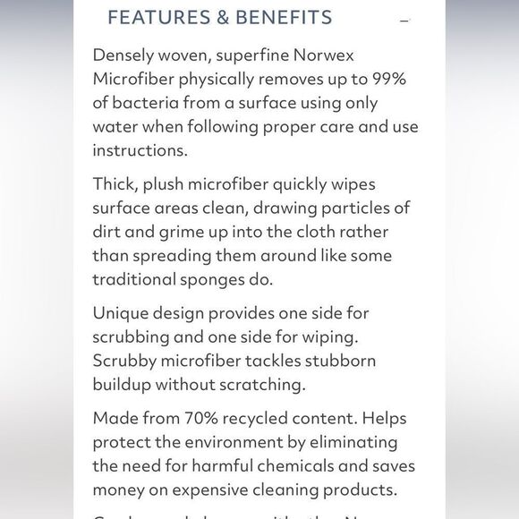 Norwex Bathroom Scrub Mitt Blue NWOT - Picture 9 of 10